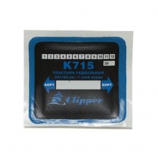 CLIPPER НАБОР ЗАПЛАТ K715 кордовых для боковых порезов, 90*102мм (1 слой корда), синий адгезивный слой