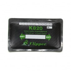 CLIPPER ЗАПЛАТА K823 кордовая для боковых порезов (серый адгезивный слой) 110*185мм (2 слоя корда)